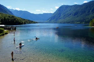 Lago Bohinj con niños